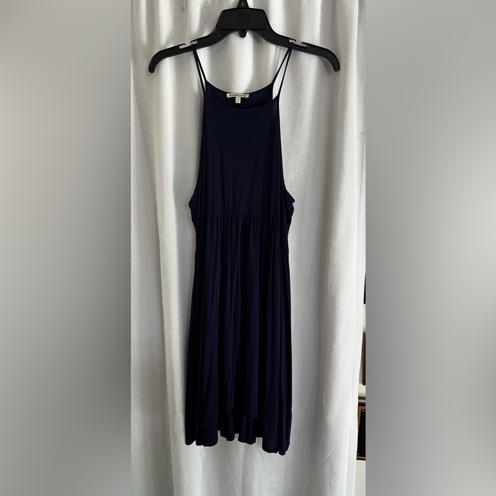 Charlotte Russe navy blue mini high low dress.
